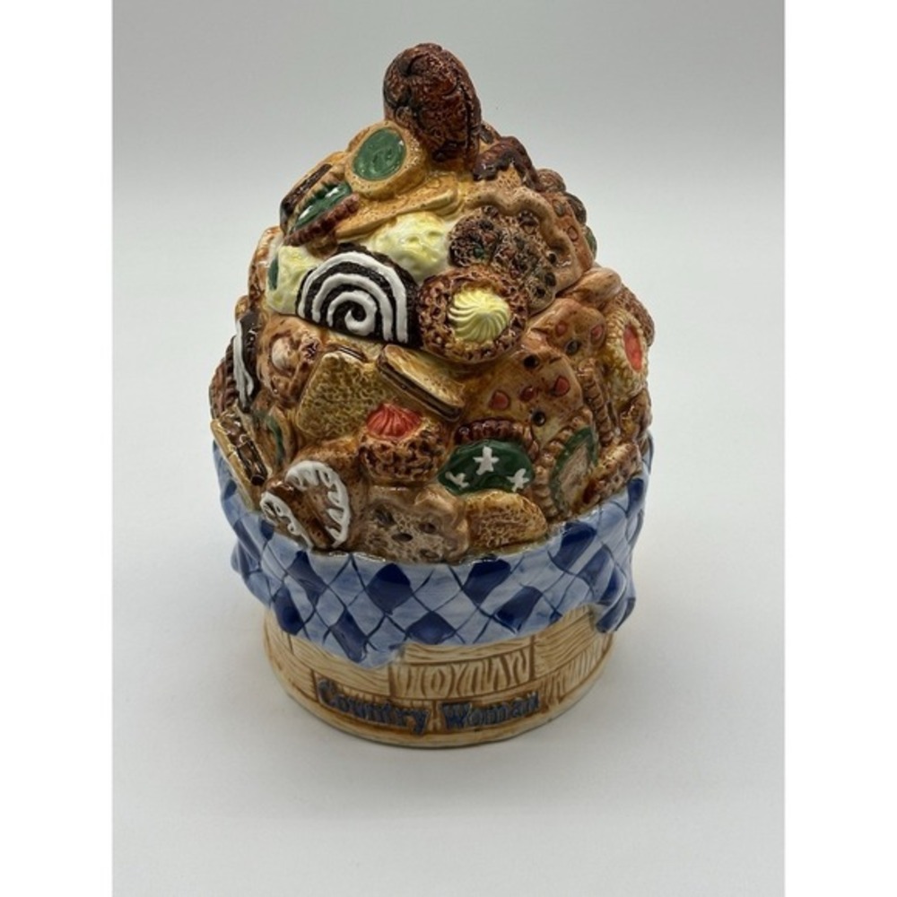 Cookie Jar Country Woman Basket Filled With  Cookies‎ Baked Goods Cardinal Inc
